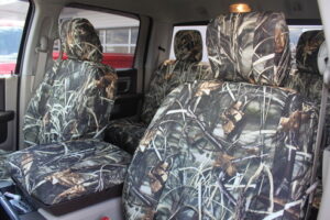 Camo patterened seat covers