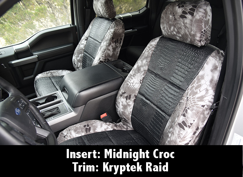 Kryptek Raid Midnight Croc Seat Covers