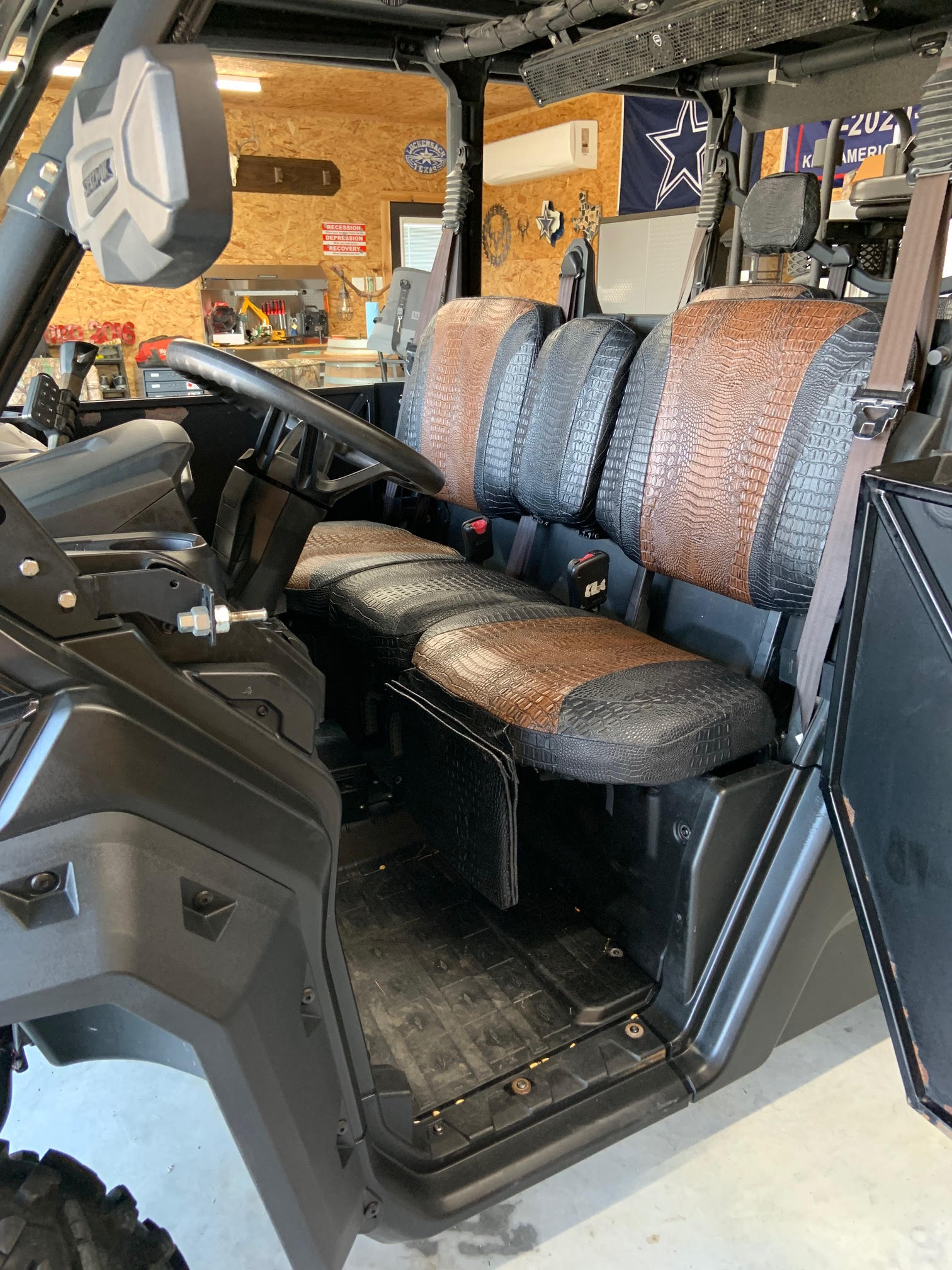 Custom Seat Covers For Can Am Maverick Camo - Can Am Defender Seat Covers By Greene Mountain Outdoors Black