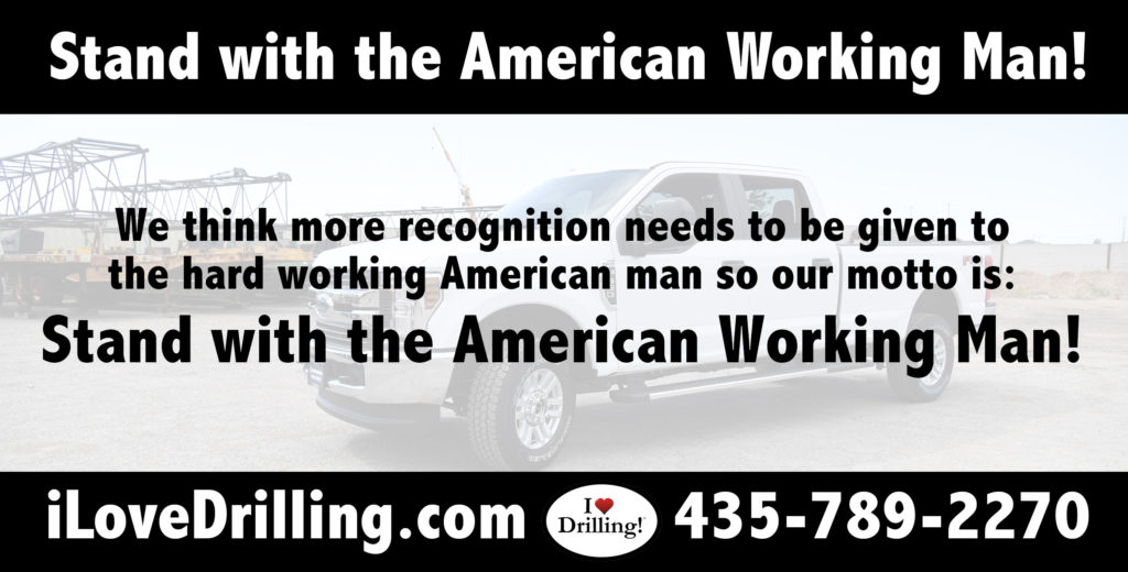I Love Drilling Stand with the American working man
