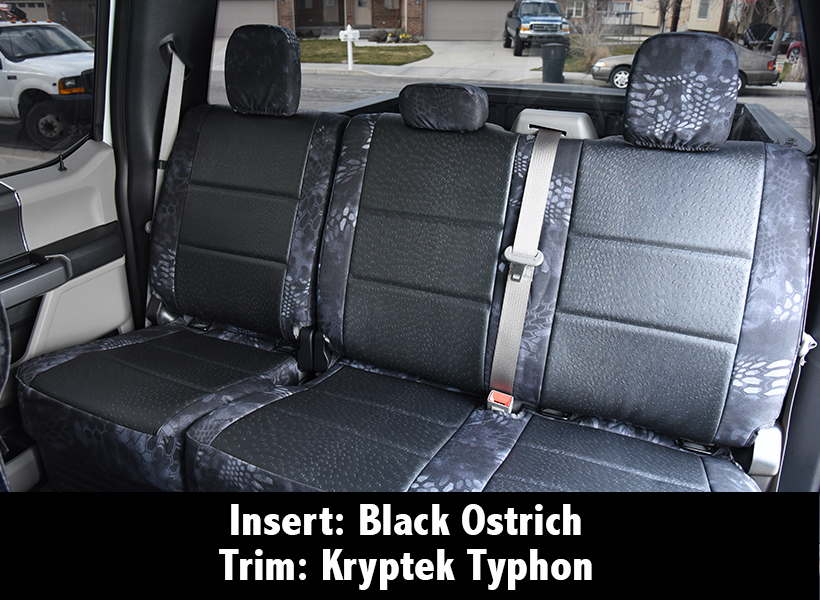Black Ostrich Kryptek Typhon Rear Seat Cover
