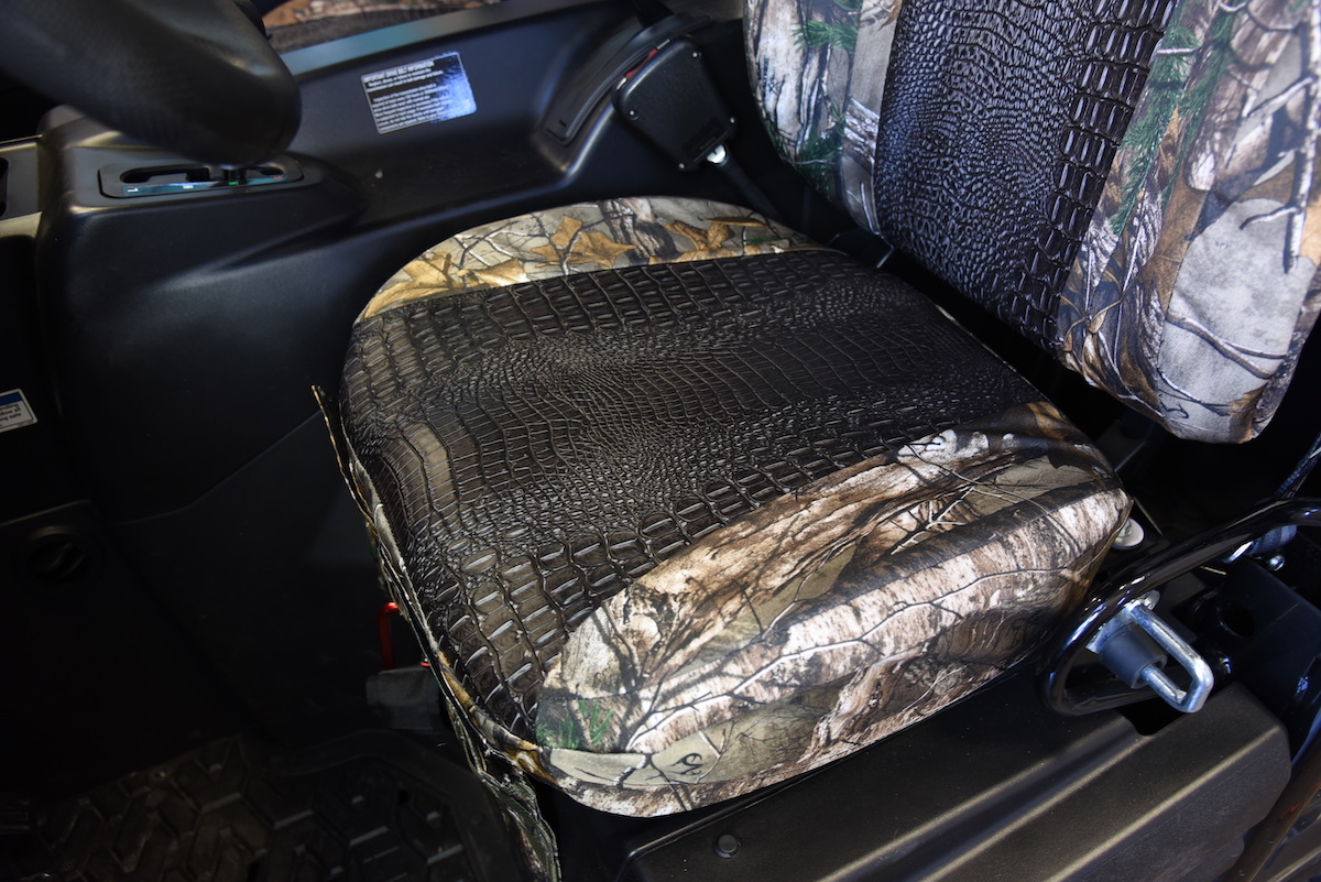 thumbnail image 2 of Lower Seat Cover For Kawasaki Mule 400 600 610 UTV – Black, Fits 4x4 Models 2 of 6