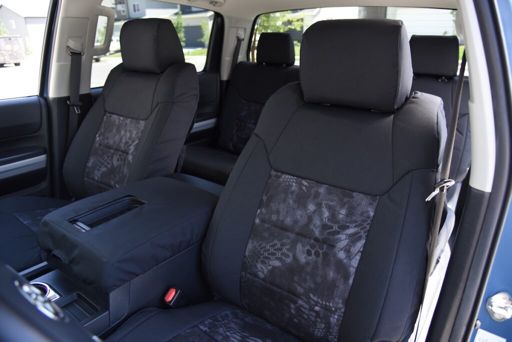 2020 Toyota Tundra seat covers in Kryptek Typhon with Black HD 1000 trim