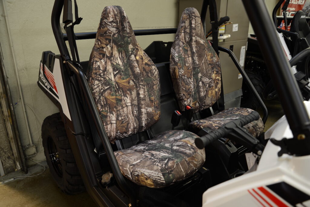 2013 Polaris RZR front bucket seat covers in Realtree Xtra camo canvas