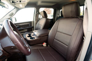 2011 RAM 2500 seat covers in Brown Sof-Touch leatherette