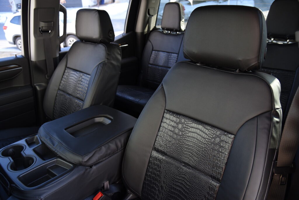 2022 Chevy Silverado 1500 Midnight Croc Black SofTouch Front | Covers and Camo