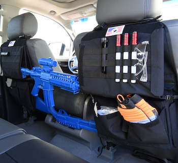 Covers and camo Flex OPS package on the seat covers for a vehicle.