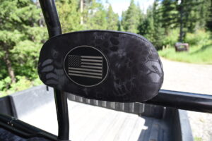 2002 Polaris Ranger rear bench UTV Camo Seat Covers in Kryptek Typhon canvas