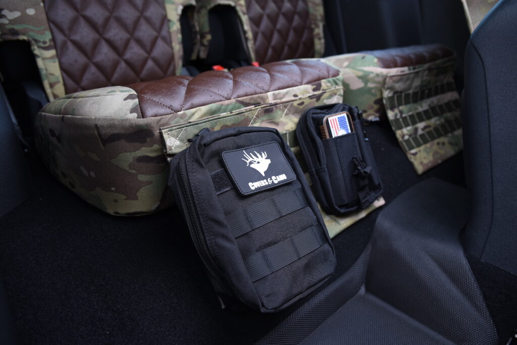 2023 Ford Bronco tactical seat back organizers in MultiCam Original camouflage