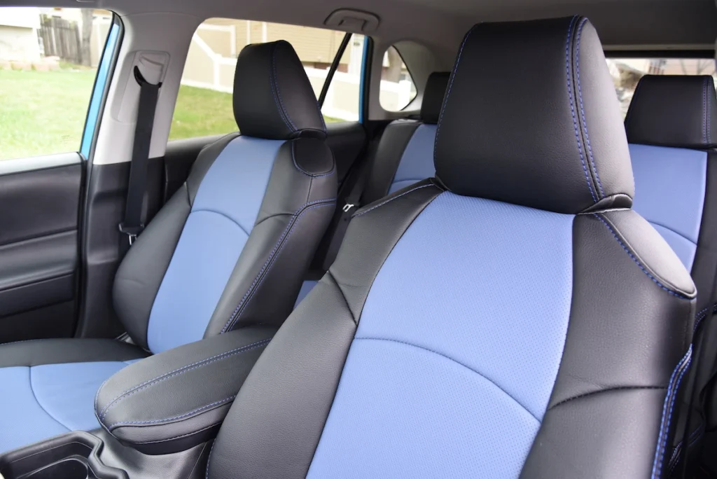 Genuine Leather 2020 Toyota Rav 4 Blue Leather Black Blue | Covers and Camo