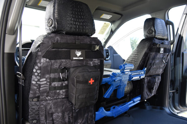 2025 GMC Sierra 3500 
 Insert: Kryptek Typhon (Canvas)
 Trim: Midnight Croc (Sim. Leather)
 Product: Camo - Gold Series