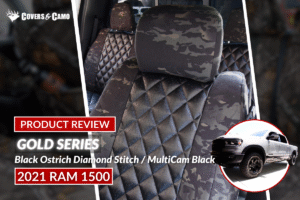2021 RAM 1500 Black Ostrich Diamond Stitch MultiCam Black - Camo Gold Series