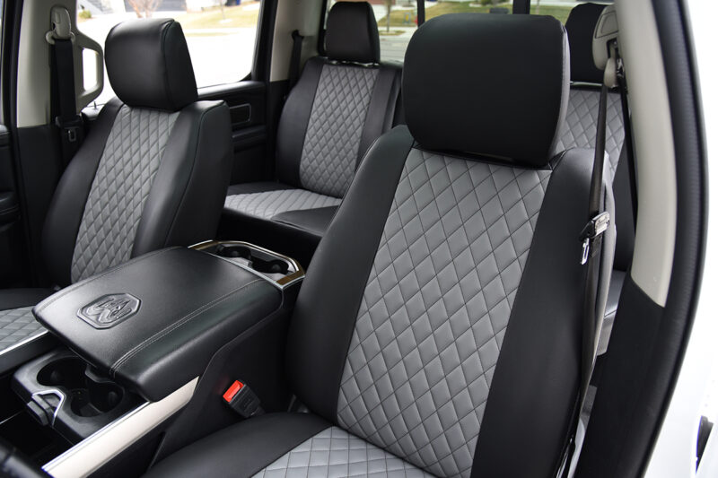 Faux Leather Seat Covers - Silver Series