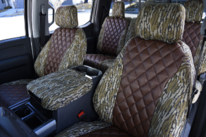 2026 Ford F-350


Insert: Brown Ostrich Diamond Stitch 
 Trim: Mossy Oak Bottomland

Product: Camo - Gold Series