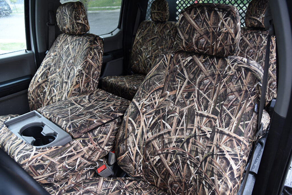 2019 Ford F-550 seat covers in Mossy Oak Shadow Grass Blades camouflage