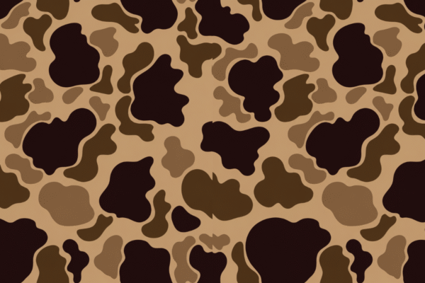 Duck Camo | Tan and Brown Camouflage Fabric Pattern