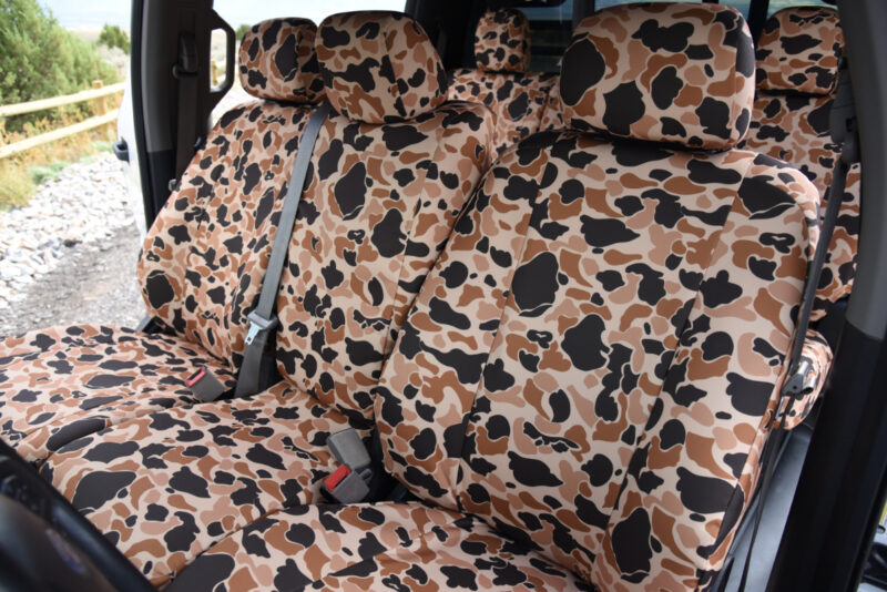 2018 Ford F-350 rear bench seat with Duck Camo Bronze Series seat covers