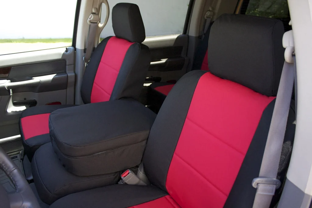 2008 RAM 2500 Red Dura EZ Care Black HD1000 Heavy Duty Canvas Seat Covers Gold Series | Covers and Camo