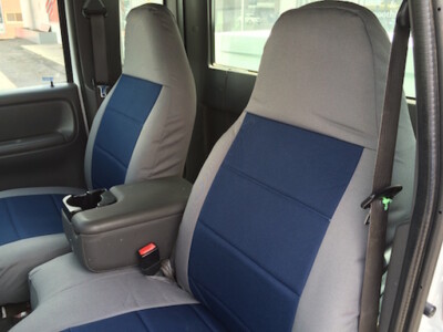 Covers And Camo Seat Covers for 2001 Ford Ranger Navy Canvas with Charcoal Canvas