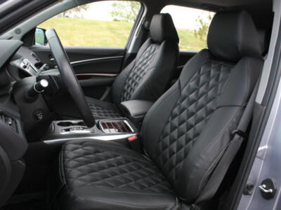 <b>
2018 Acura MDX
</b>
<br>
Insert: Black Ostrich E01 w/ Diamond Stitching (Sim. Leather)
</br>Trim: Black Sof-Touch S01 (Sim. Leather)
<br>Product: Sim. Leather - Gold Series</br> 2018 Acura MDX Black Ostrich Black SofTouch