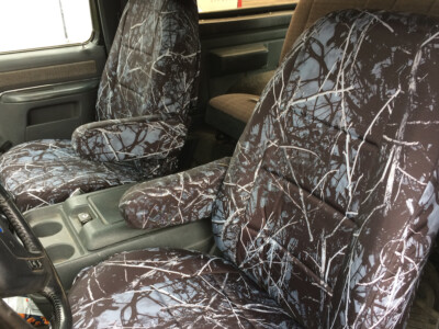1990 Ford Bronco Sirphis Harvest Moon C52 canvas seat covers front interior view