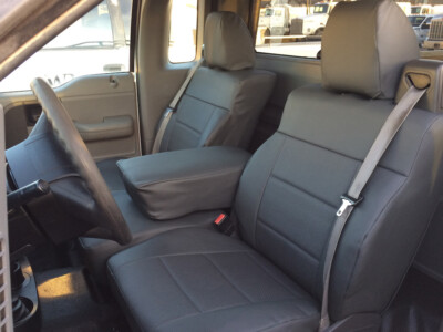 2004 Ford F-150 front Charcoal Perforated Sof-Touch leatherette seat covers