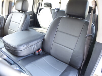 2005 RAM 3500 seat covers in Charcoal Sof-Touch and Black Sof-Touch