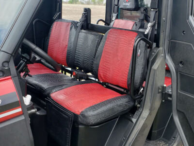 <b>
2019 Polaris Ranger
</b>
  <br>
 	Insert: Flame Croc E44 (Sim. Leather)
  </br>Trim: Midnight Croc E43 (Sim. Leather)
<br> Product: Exotic - Gold Series </br> | Covers and Camo
