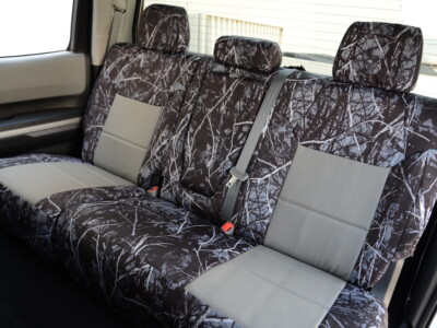 <b>
2016 Toyota Tundra
</b>
<br>
Insert: Medium Gray Sof-Touch
</br>Trim: Sirphis Harvest Moon
<br> Product: Camo - Gold Series </br> | Covers and Camo