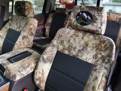 <b>
2017 Chevy Silverado 3500
</b>
  <br>
         Insert: Black Perforated Sof-Touch L01 (Sim. Leather)
  </br>Trim: Kryptek® Highlander™ C70 (Canvas)
<br> Product: Camo - Gold Series </br> | Covers and Camo