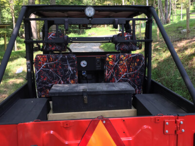 <b>2018 Mahindra Roxor
</b><br>
Insert: Sirphis Wildfire C55 (Canvas)
</br>Trim: Sirphis Wildfire C55 (Canvas)
<br> Product: UTV </br> Covers And Camo seat covers on the backside of Mahindra Roxor