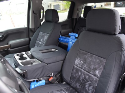 <b>
2021 Chevy Silverado 1500
</b>
<br>
Insert: Kryptek® Typhon™ C71 (Canvas)
</br>Trim: Black Dura EZ-Care D01 (Canvas)
<br>Product: Camo - Gold Series </br> | Covers and Camo