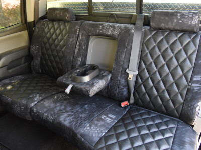 <b>2019 Chevy Silverado 3500</b><br>
Insert: Black Ostrich E01 with Diamond Quilting (Sim. Leather)
</br>Trim: Kryptek® Typhon™ C71 (Canvas)
<br>Product: Camo - Gold Series </br> chevy seat covers