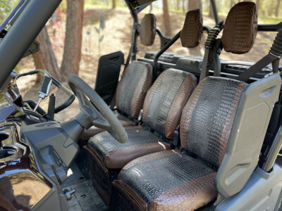 2022 Yamaha Viking seat covers in Java Croc and Ebony Croc