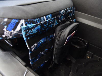 2023 Can-Am Commander seat back MOLLE panel with Sirphis Undertow trim and storage pouch