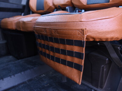 <b>
2023 Can-Am Defender
</b>
  <br>
         Insert: Black Ostrich E01 (Sim. Leather)
  </br>Trim: Saddle Ostrich E02 (Sim. Leather)
<br> Product: UTV </br> | Covers and Camo