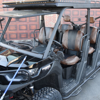 <b>
2021 Can-Am Defender
</b>
  <br>
 	Insert: Midnight Croc E43 (Sim. Leather)
  </br>Trim: Java Croc E42 (Sim.  Leather)
<br> Product: UTV </br> | Covers and Camo