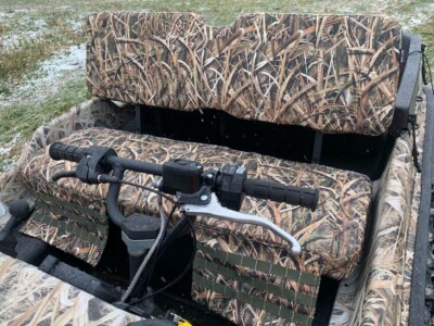 2020 Argo Huntmaster front bench seat covers in Mossy Oak Shadow Grass Blades camouflage