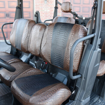 <b>
2021 Can-Am Defender
</b>
  <br>
 	Insert: Midnight Croc E43 (Sim. Leather)
  </br>Trim: Java Croc E42 (Sim.  Leather)
<br> Product: UTV </br> can am defender seat covers
