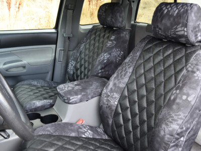 <b>
2006 Toyota Tacoma
</b>
<br>
Insert: Black Ostrich E01 Diamond (Sim. Leather)
</br>Trim: Kryptek Typhon (Canvas)
<br> Product: Exotic - Gold Series </br> | Covers and Camo
