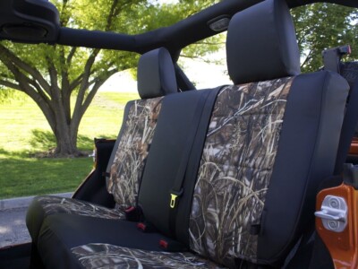 <b>
2011 Jeep Wrangler
</b>
  <br>
         Insert: Realtree® Max-4 HD® C64 (Canvas)
  </br>Trim: Black Sof-Touch S01 (Sim. Leather)
<br>Product: Camo - Gold Series </br> | Covers and Camo