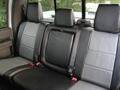 <b>
2011 Ford F-250
</b>
  <br>
         Insert: Charcoal Sof-Touch S26 (Sim. Leather) 
  </br>Trim: Black Sof-Touch S01 (Sim. Leather)
<br>Product: Sim. Leather - Gold Series</br> | Covers and Camo