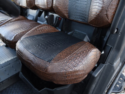 <b>
2021 Can-Am Defender
</b>
  <br>
 	Insert: Midnight Croc E43 (Sim. Leather)
  </br>Trim: Java Croc E42 (Sim. Leather)
<br> Product: UTV </br> | Covers and Camo