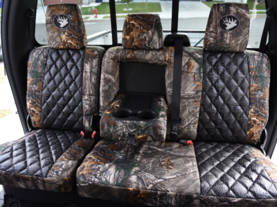<b>
2011 Ford F-350
</b>
<br>
Insert: Ebony Croc E40 Diamond (Sim. Leather)
</br>Trim: Realtree Xtra C63 (Canvas) 
</br>Product: Camo - Gold Series | Covers and Camo