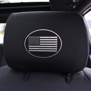Ford F150 with Headrest Logos American Flag Camo Seat Covers