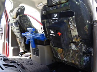 2010 RAM 1500 seat covers in Brown Ostrich Diamond and Mossy Oak New Break-Up camouflage