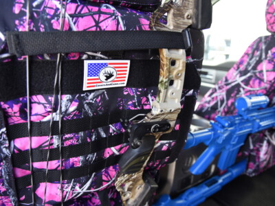 2014 Ford F-150 MOLLE panel with Sirphis Muddy Girl camouflage trim and accessory mounting system