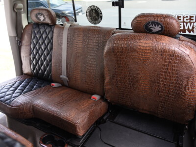 <b>
2009 RAM 2500 
</b>
<br>
Insert: Midnight Croc Diamond (Sim. Leather)
</br>Trim: Java Croc E42  (Sim. Leather)
</br> Product: Exotic- Gold Series | Covers and Camo