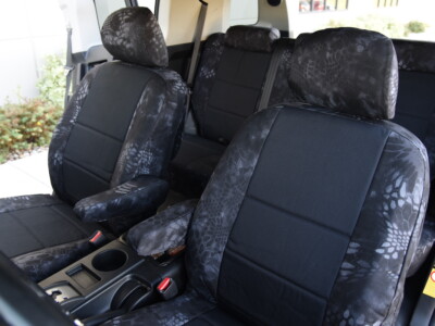 <b>
2008 Toyota FJ Cruiser
</b>
<br>
Insert: Black HD1000 K91 (Canvas)
</br> Trim: Kryptek Typhon C71 (Canvas)
</br> Product: Camo - Gold Series | Covers and Camo