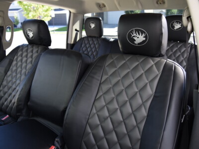 <b>
2011 RAM 1500
</b>
<br>
Insert: Charcoal Sof-Touch S26 Diamond (Sim. Leather)
</br>Trim: Black Sof-Touch S01 (Sim. Leather)
</br> Product: Sim. Leather - Gold Series Faux Leather Seat Covers
